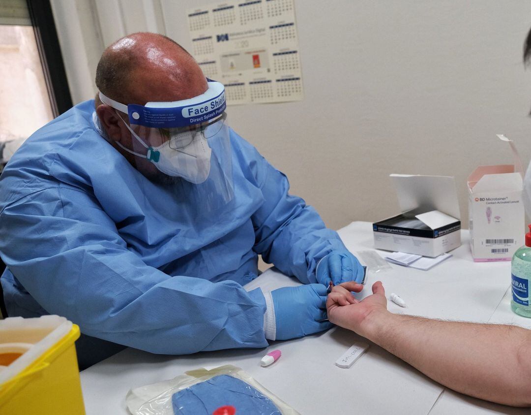 Realización de un test covid