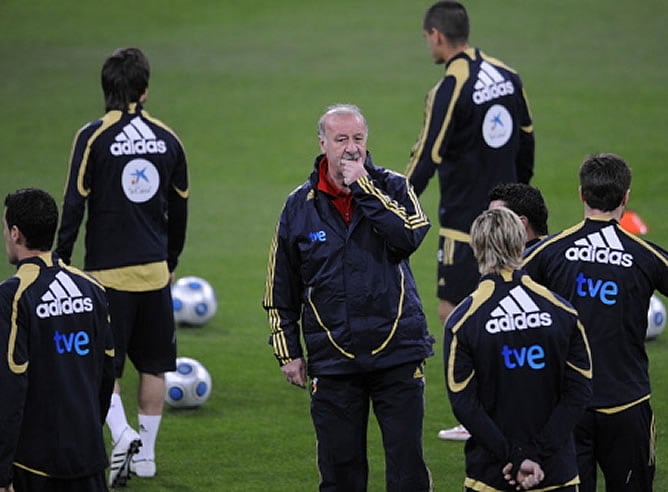 La Selección, durante el entrenamiento