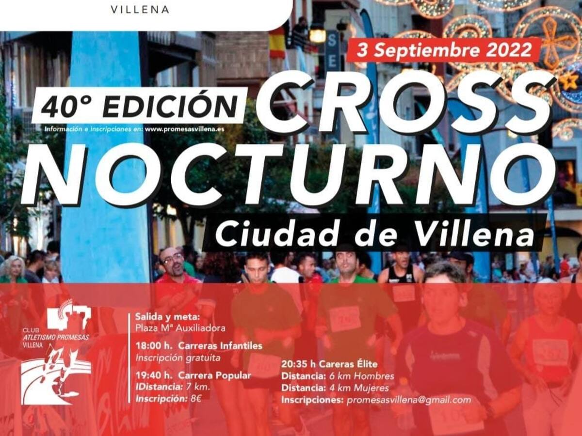 El Club Atletismo Promesas Villena presenta el cartel del próximo Cross Nocturno