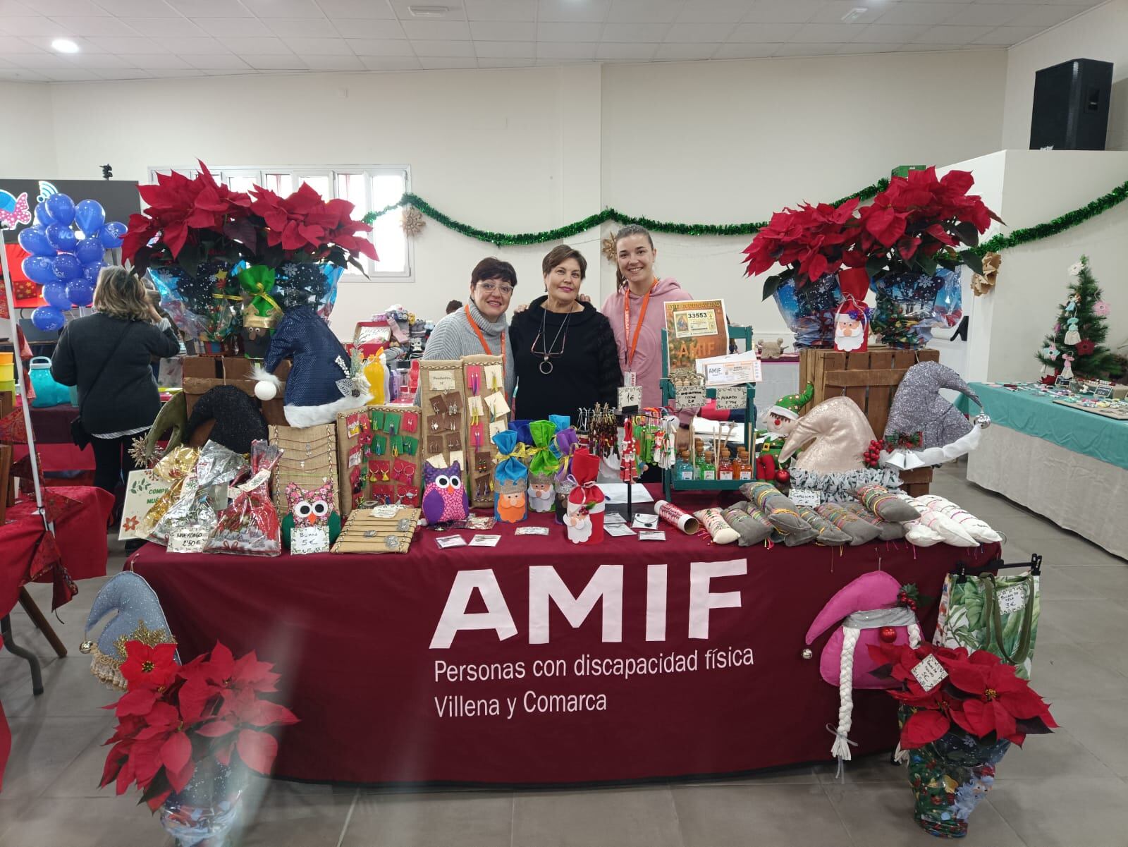 Stand de Navidad en las instalaciones de AMIF