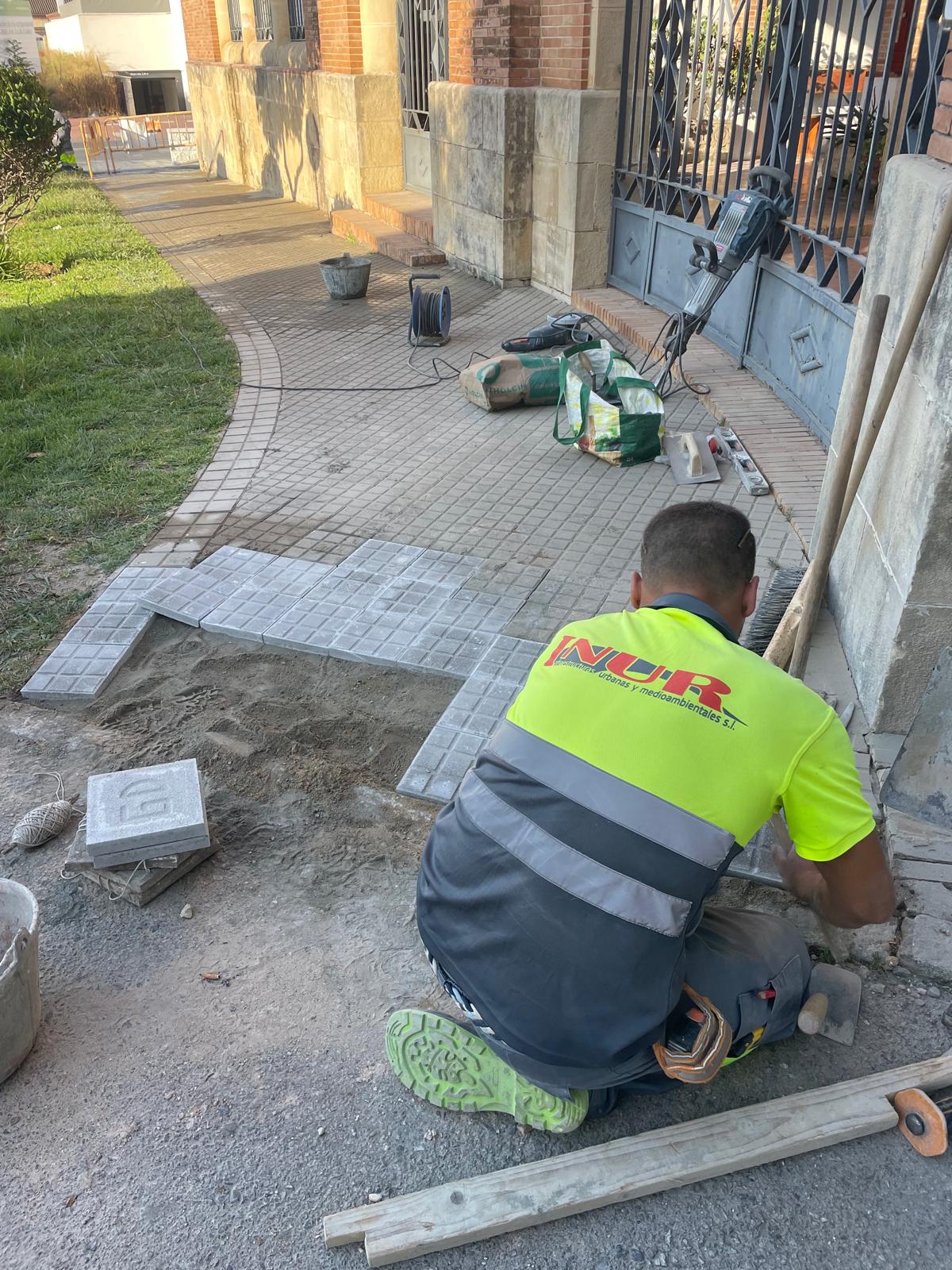 Mejora del pavimento del cementerio