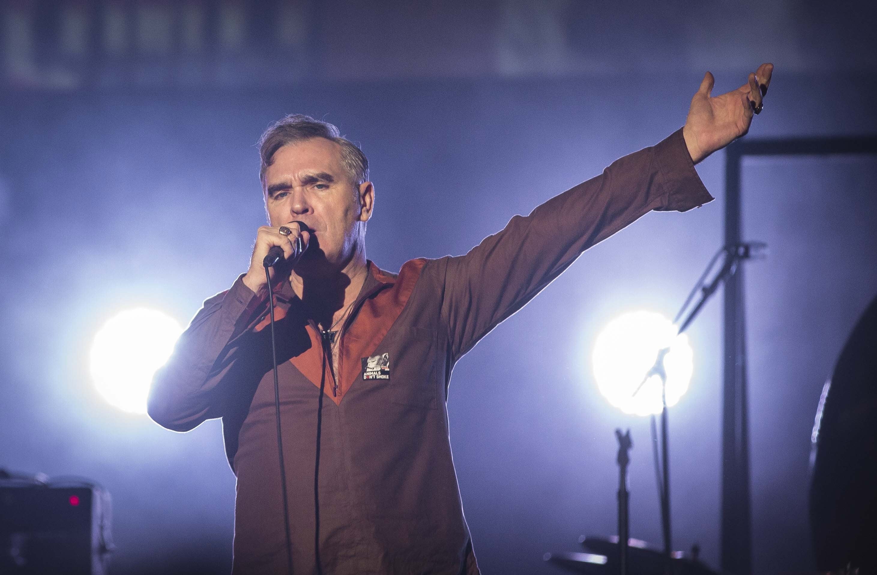 Morrissey, el que fuera vocalista de The Smiths, durante un concierto en 2014.