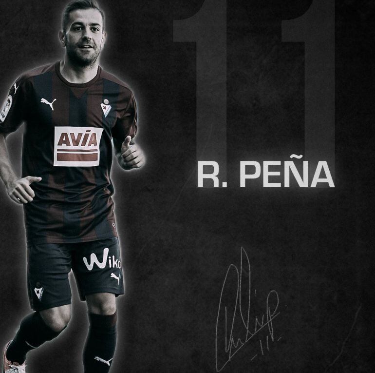 Imagen promocional de Rubén Peña con el Eibar