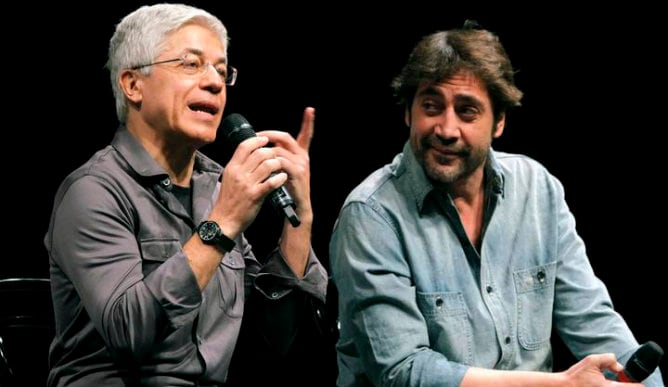 Juan Carlos Corazza con Javier Bardem