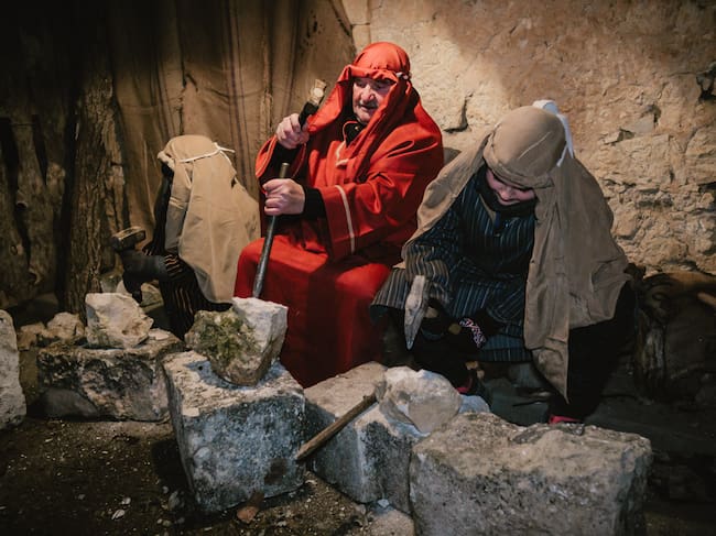 Recreación de artesanos de Belén