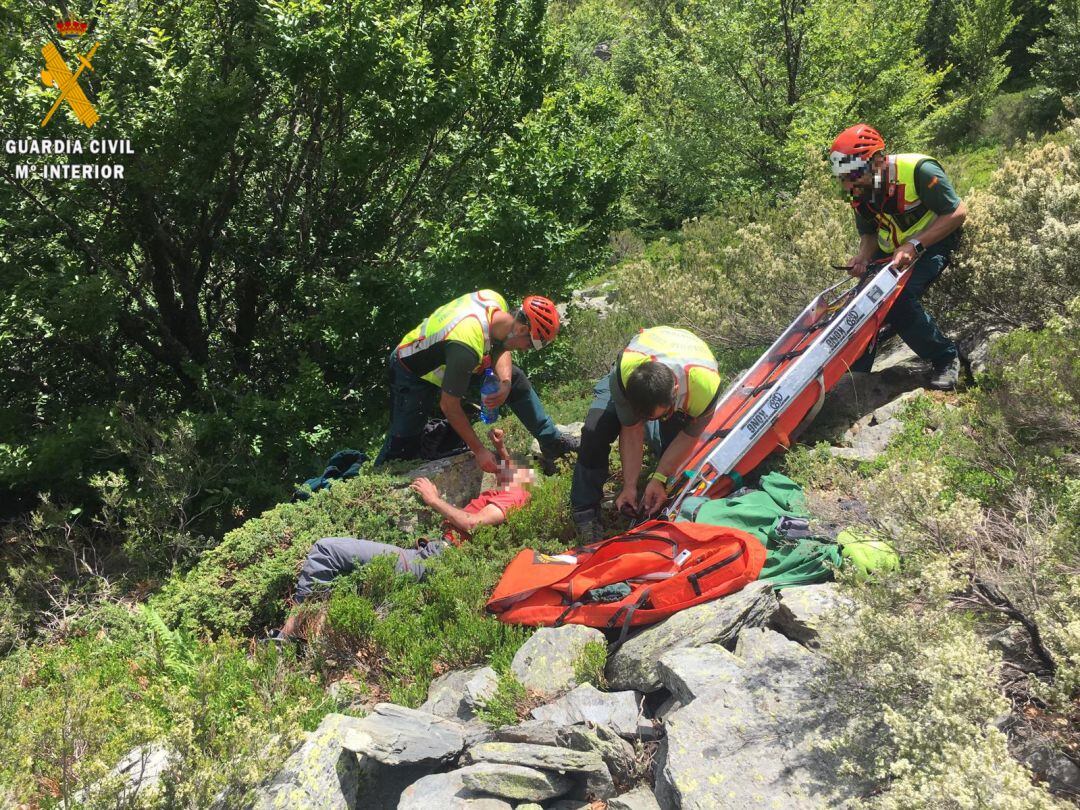 Rescate del senderista accidentado