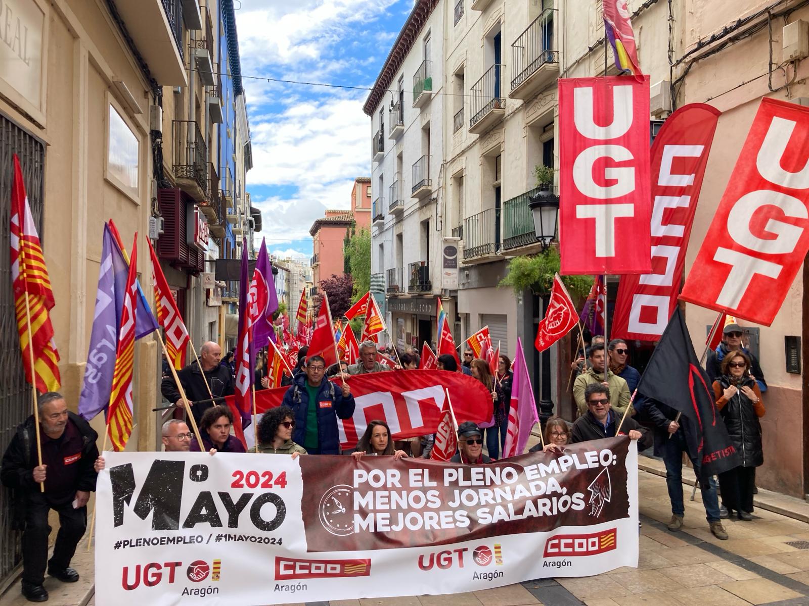 Manifestación del 1 de mayo en Huesca