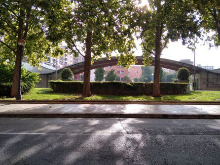 Imagen tomada desde el bar Armando en la calle Autonomía de La Rioja