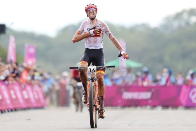 David Valero entra en la meta para lograr el bronce olímpico.