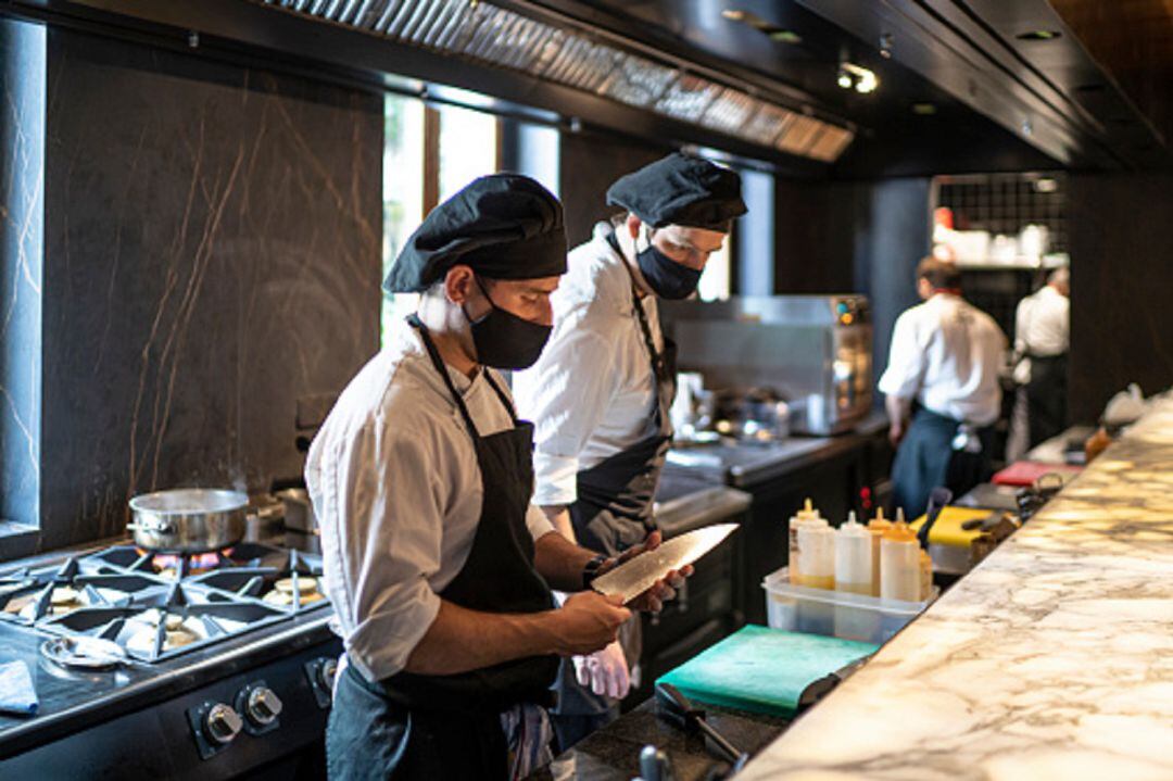 Cocina en un restaurante