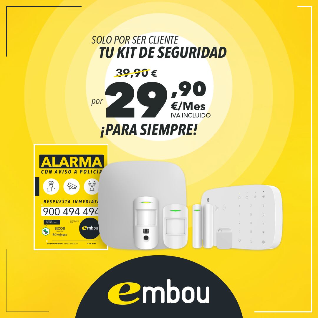 La operadora aragonesa Embou, en su esfuerzo por ofrecer a sus clientes servicios que se ajusten a sus necesidades, ha incorporado a su oferta el servicio de alarma conectada a Policía con un precio muy competitivo y condiciones claras.