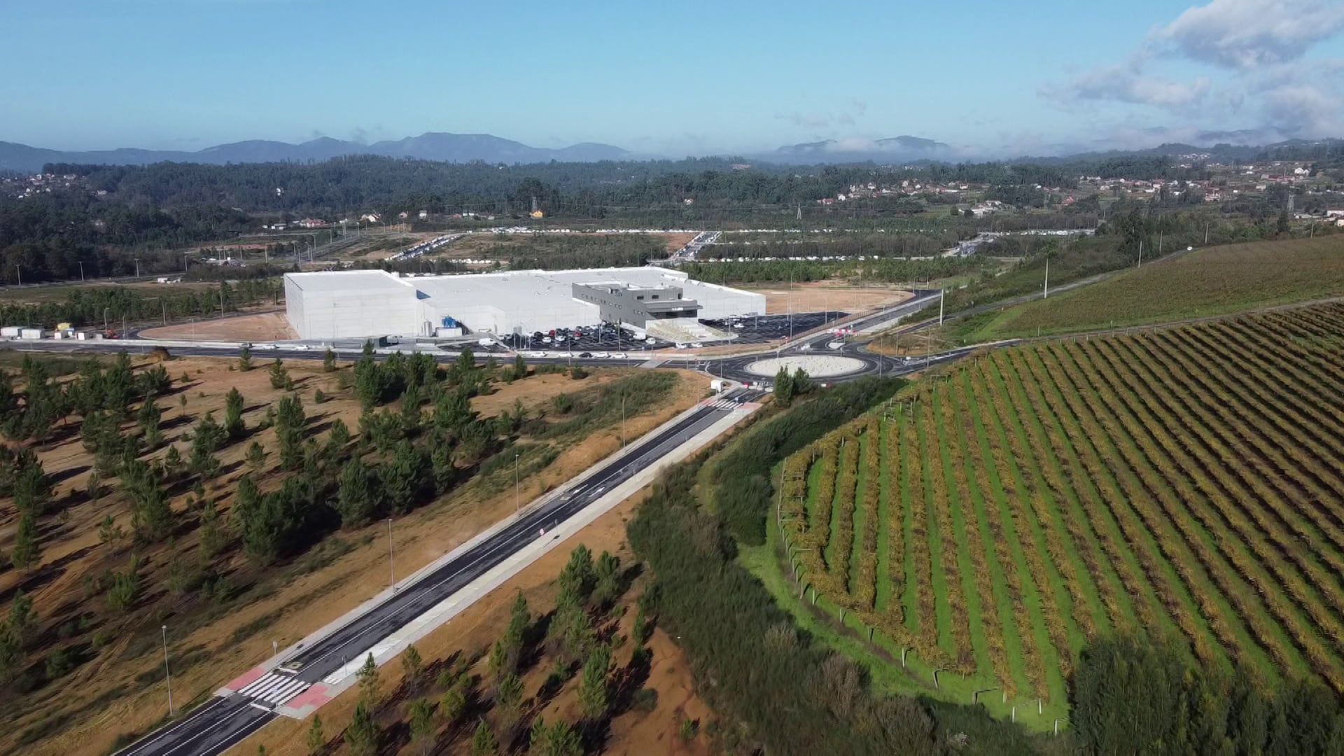 Vista de la Plisan, la Plataforma Logística de Salvaterra - As neves