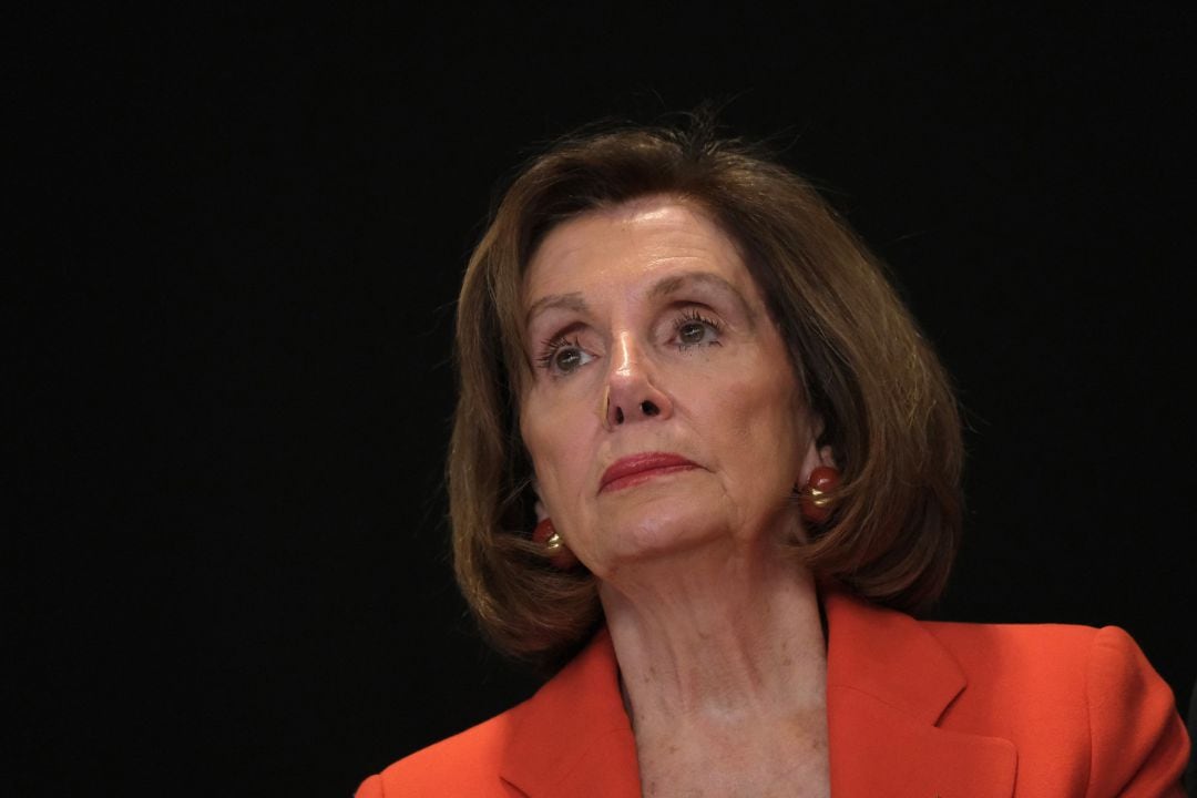 La presidenta de la Cámara de Representantes de los Estados Unidos, Nancy Pelosi, en la Cumbre del Clima de Madrid