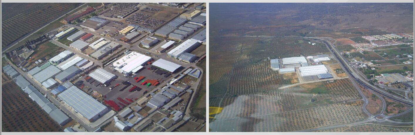 Vista aérea de la industria instalada en La Carolina.