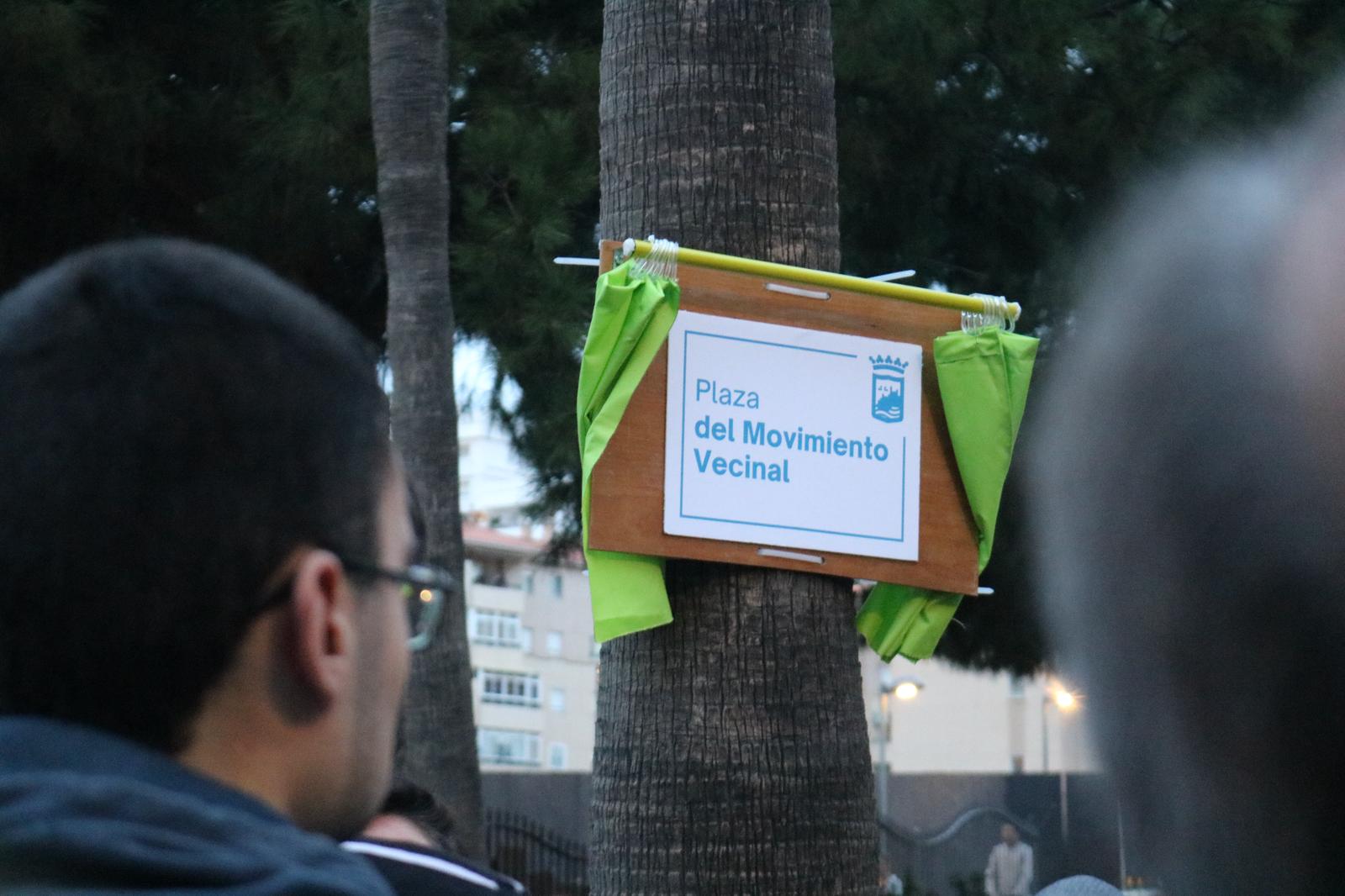 Inauguración de la simbólica plaza en el Parque del Oeste de Málaga