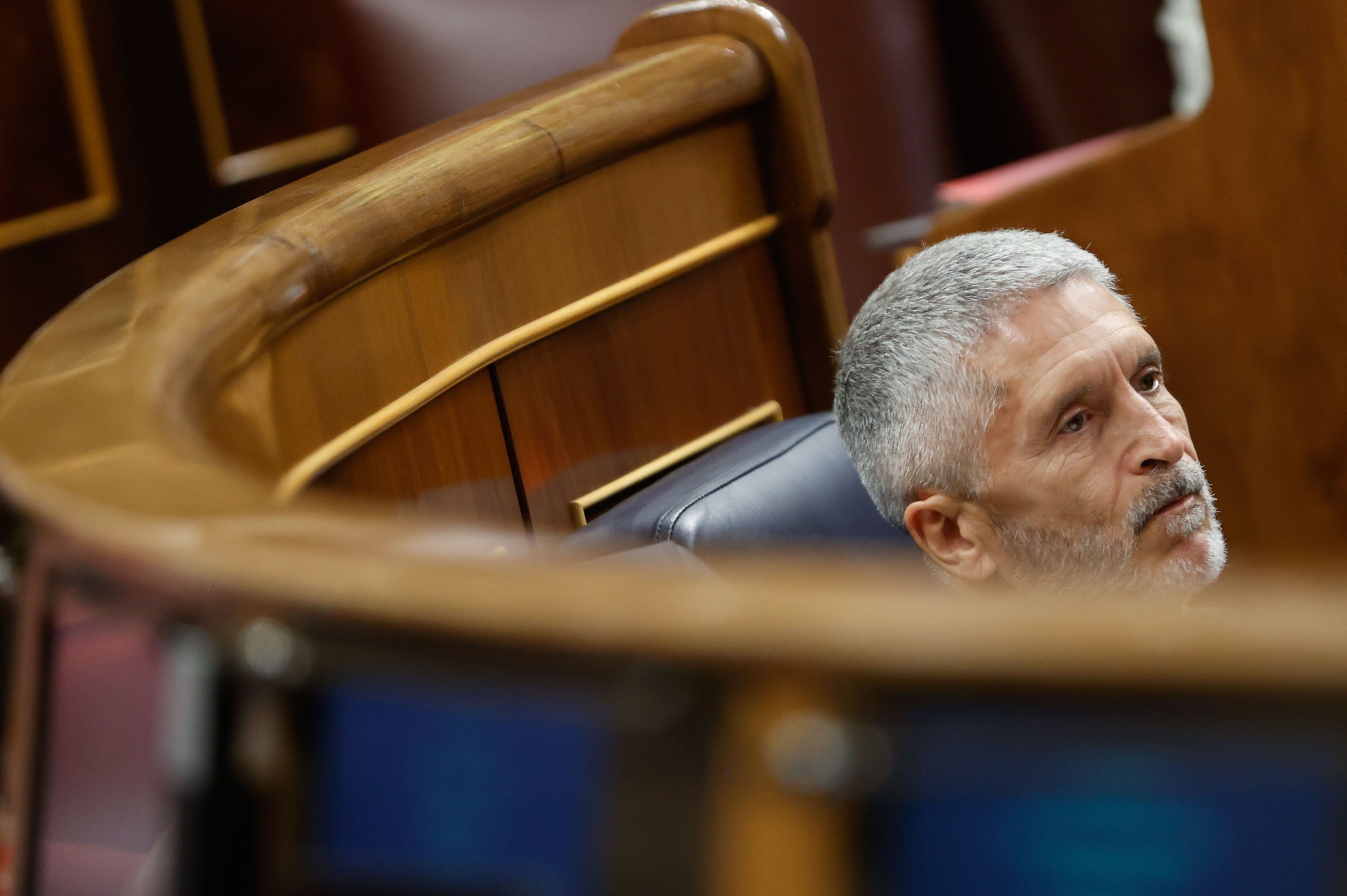 El ministro del Interior, Fernando Grande-Marlaska, en el Congreso.