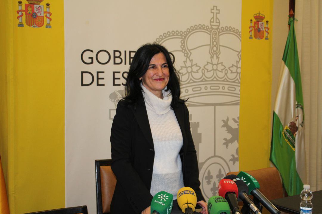 Inmaculada López, subdelegada del gobierno en Granada, durante la presentación de los presupuestos generales del estado
