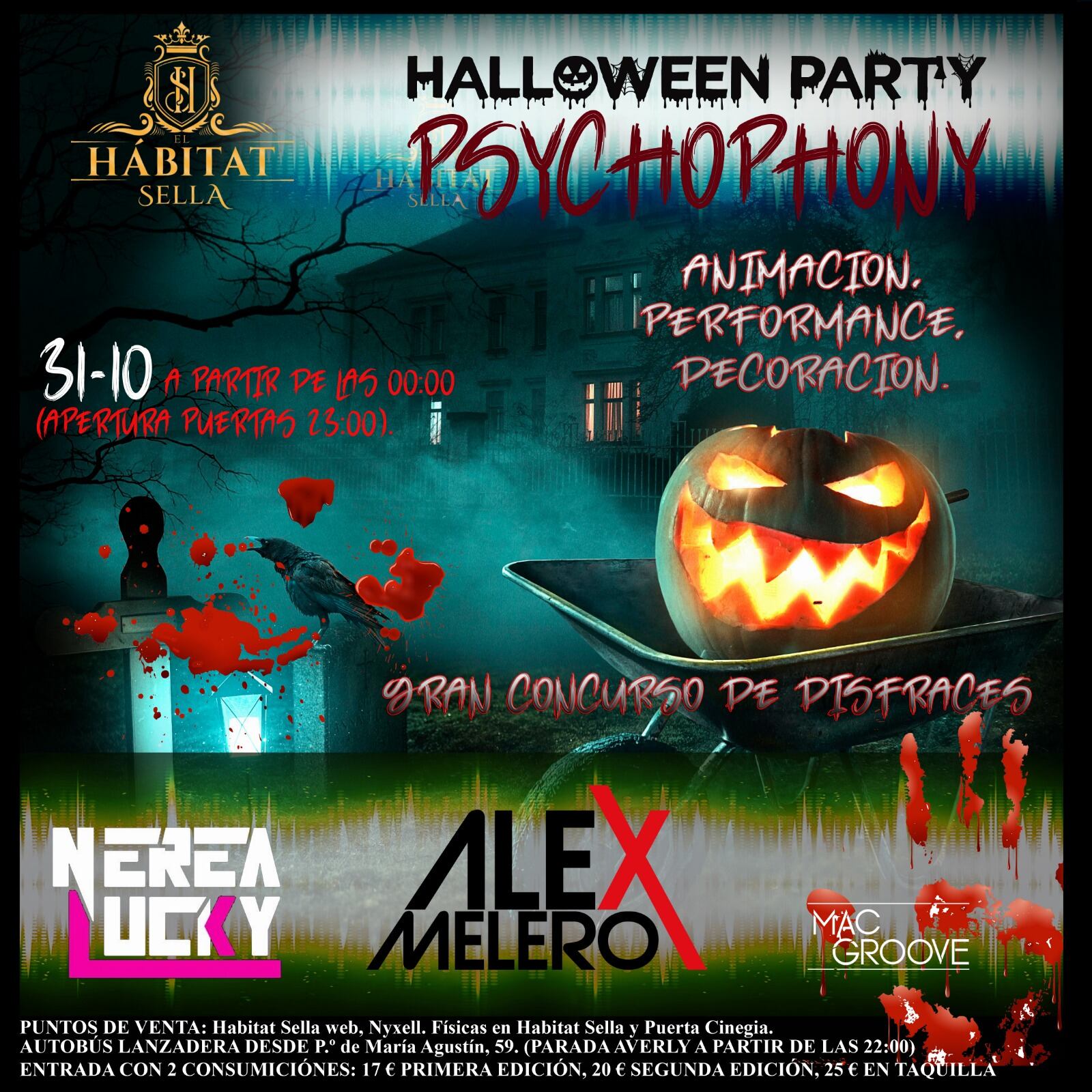 La mejor música en la fiesta dedicada al día de los muertos en Habitat Sella.