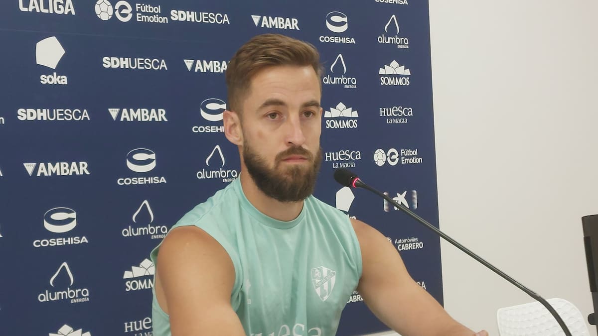 Jorge Pulido en la previa del partido ante el Real Zaragoza