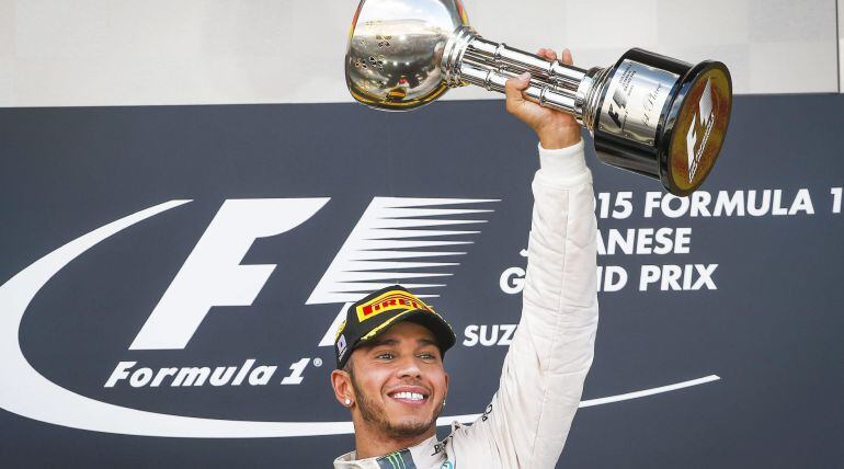 Lewis Hamilton (Mercedes), el ganador del Gran Premio de Suzuka.