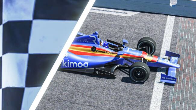 Fernando Alonso, en la carrera virtual en la que se ha impuesto este fin de semana.