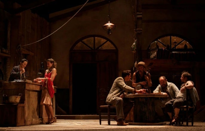 Una escena de la obra teatral 'La Chunga' en la sala 'Teatro Español'.