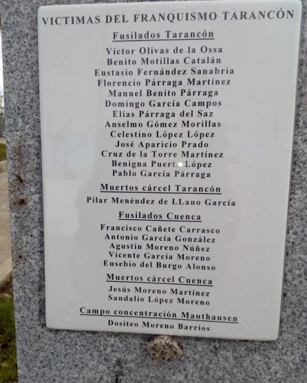 La ARMH de Cuenca promovió el memorial a las víctimas del franquismo en el cementerio de Tarancón.