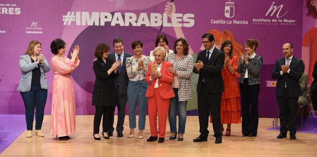 Bienvenida Pérez, durante la entrega del premio