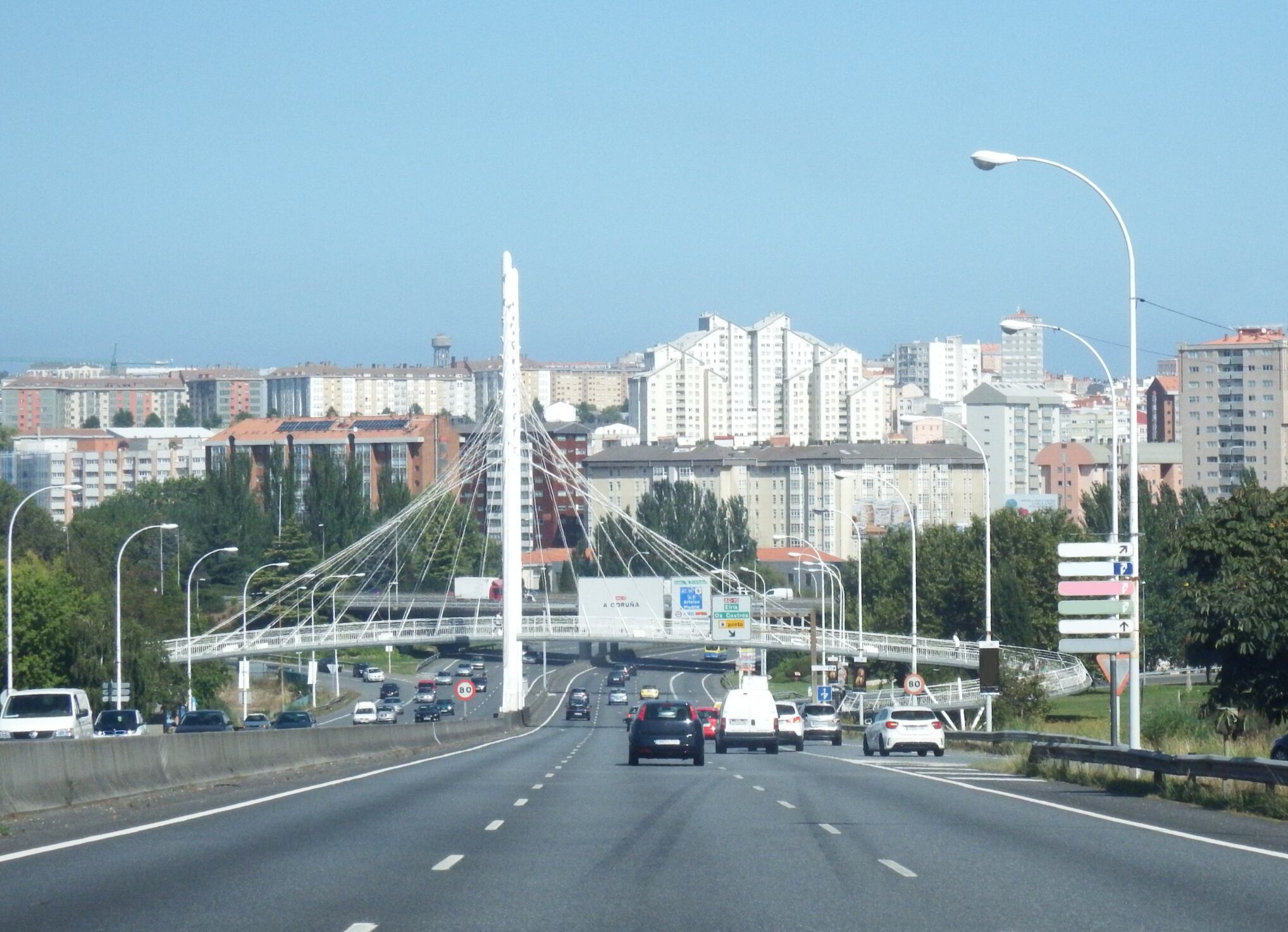 Motorway to the city of La Coruña