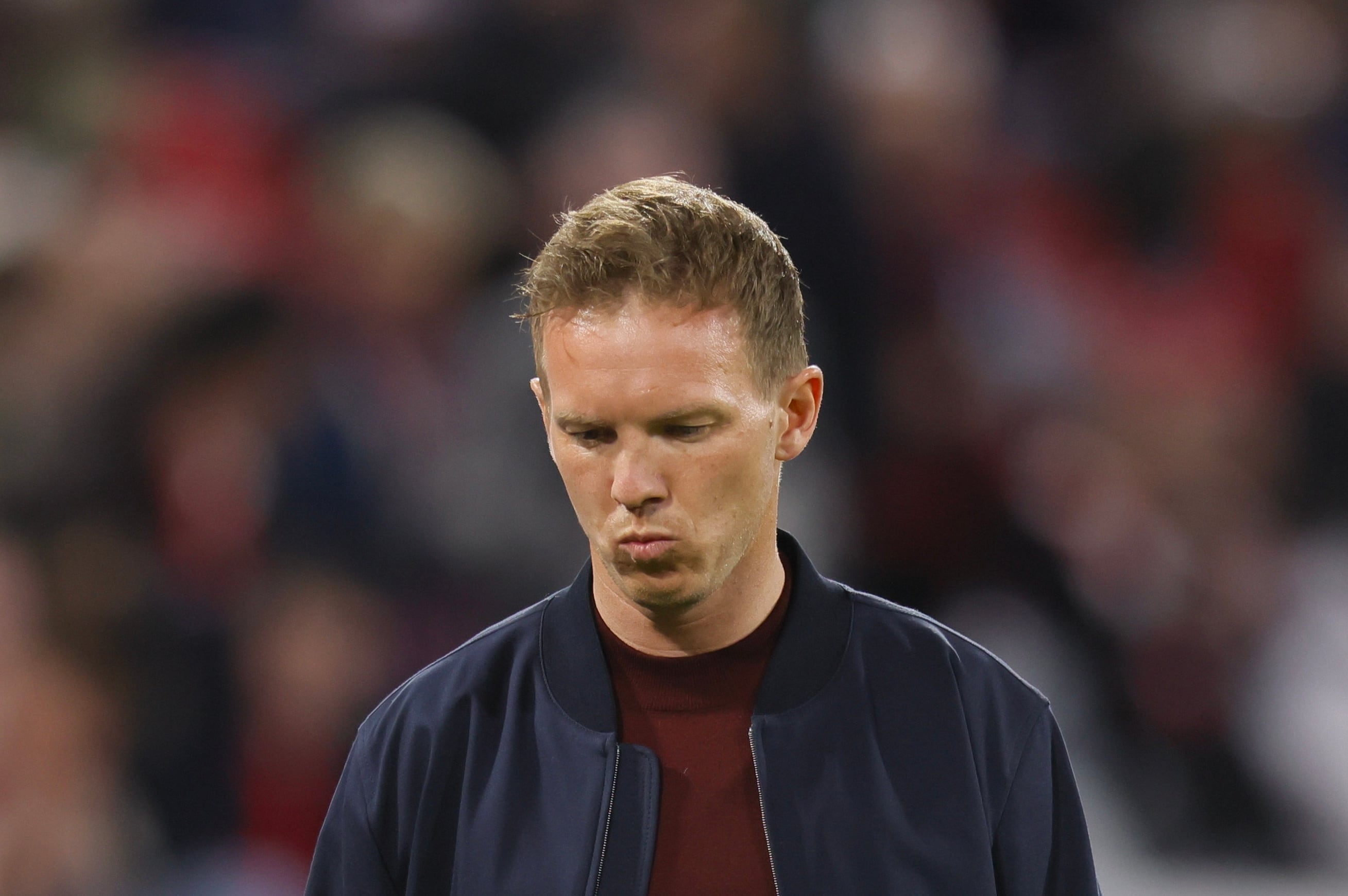 Nagelsmann, en el choque entre el Bayern y el Villarreal de la Champions 2021/22.