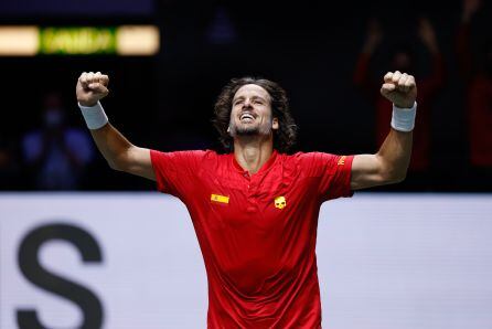 Feliciano López celebra su victoria contra Rublev