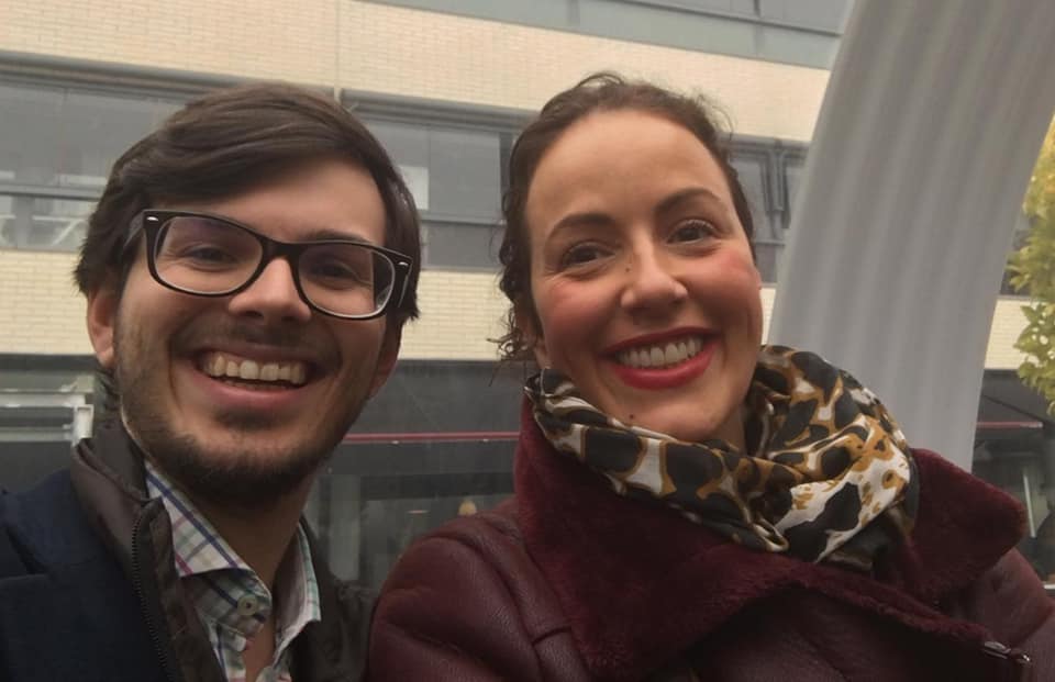 Diego Domingo García junto a la líder del Partido Popular en San Sebastián de los Reyes, Lucía Fernández