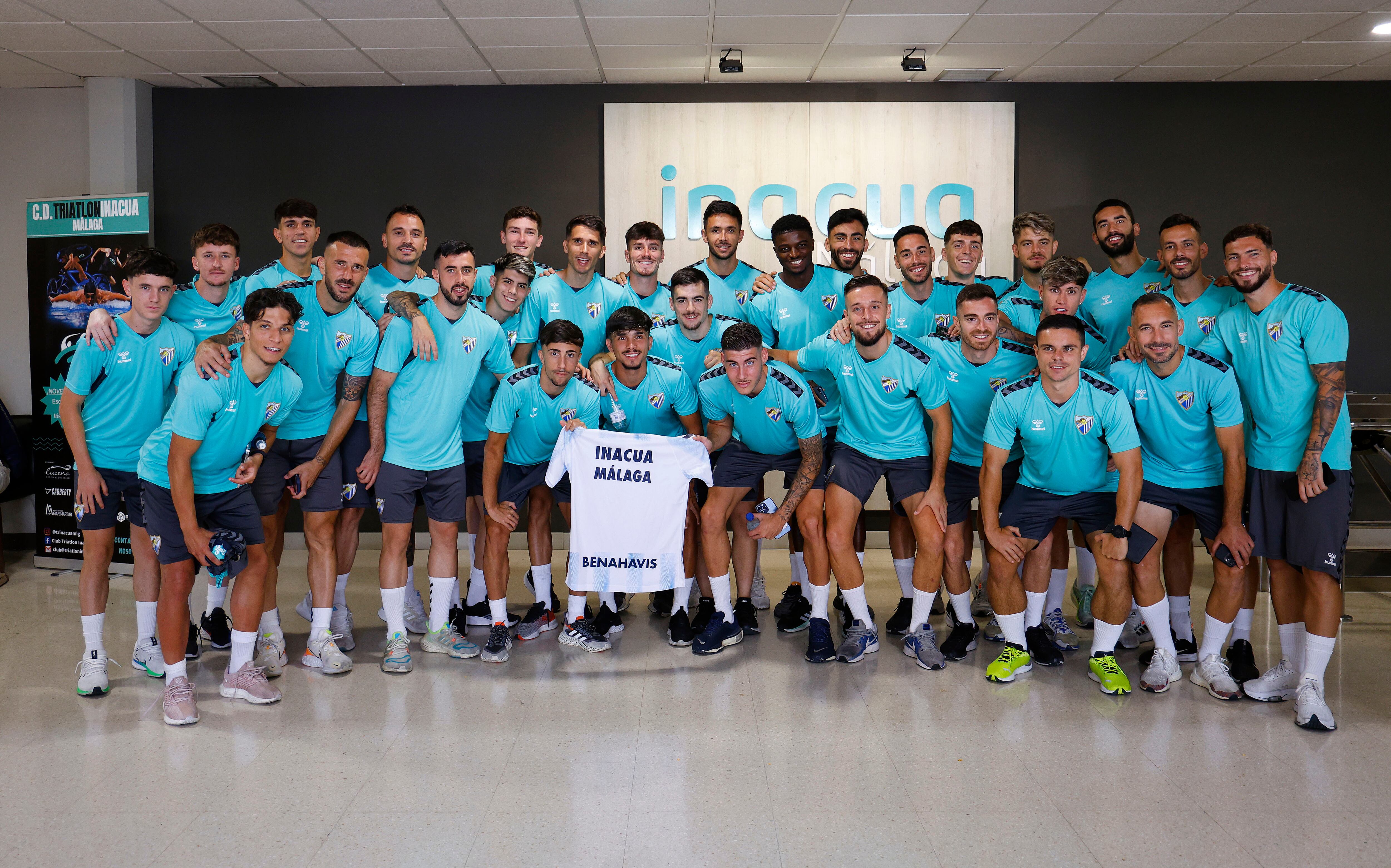 El Málaga entrenó este lunes en el centro acuático Inacua