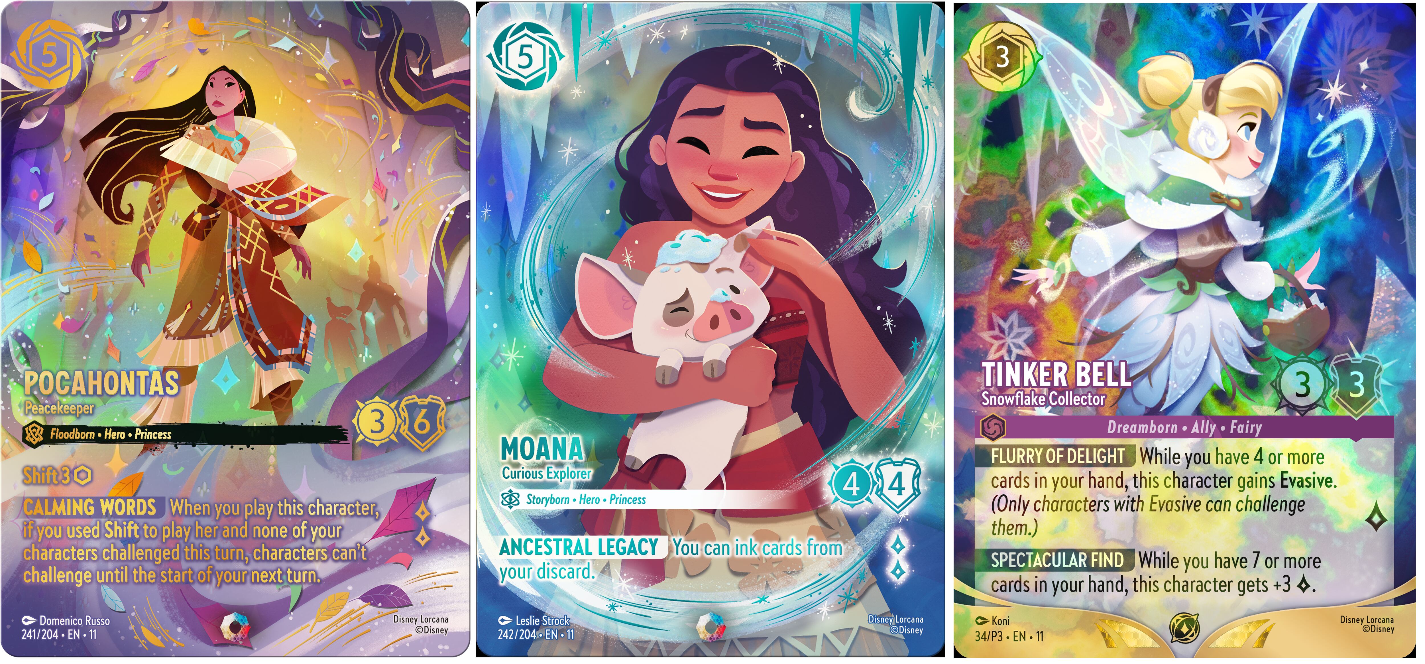 Tres de las cartas más representativas de la nueva colección