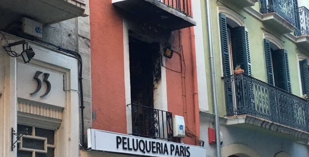 Edificio incendiado