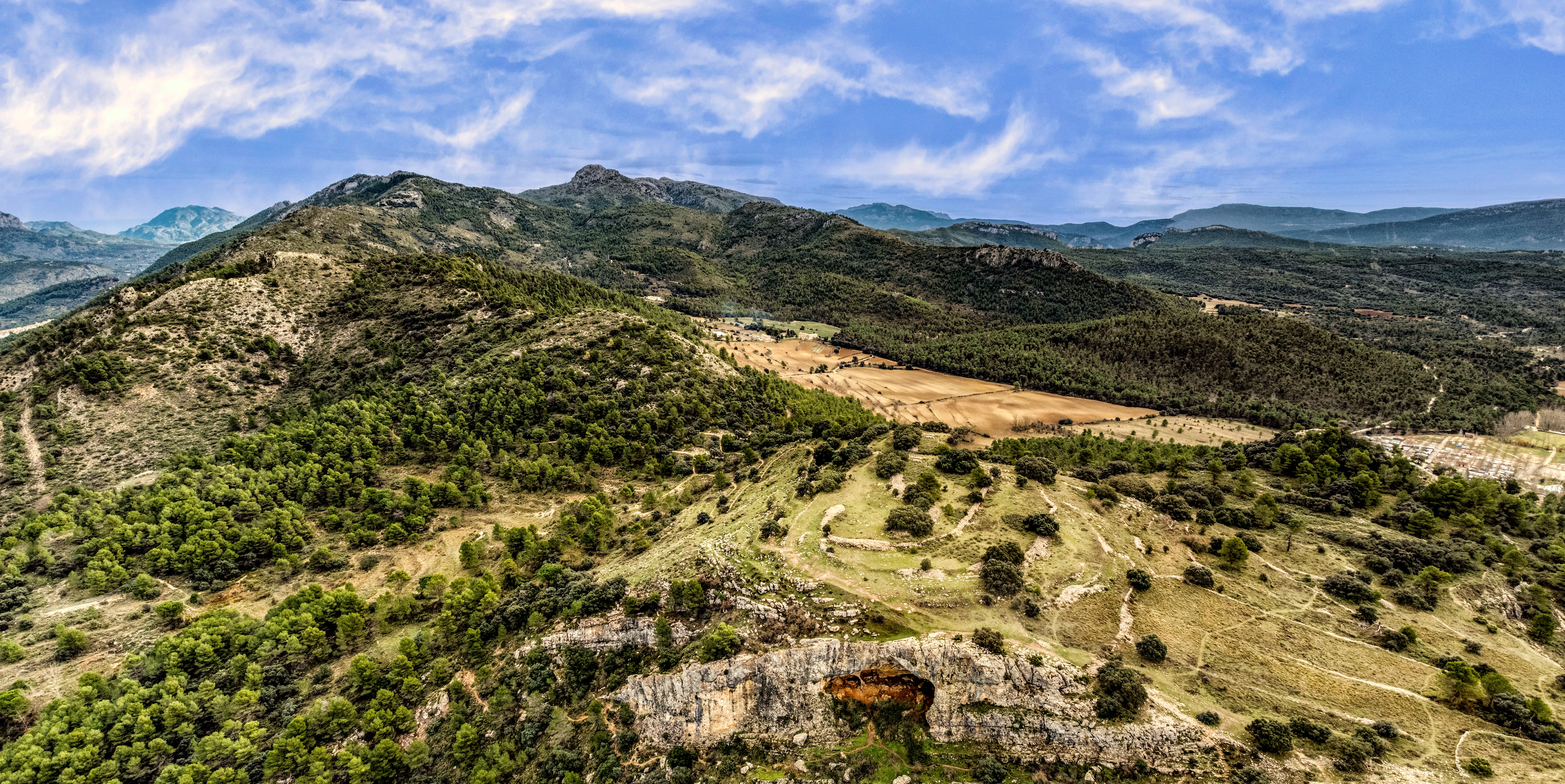 Plano general de la Sierra de Mariola, en Bocairent.