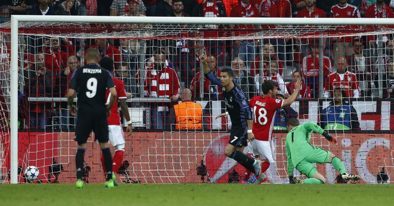 Momento del gol de Cristiano.