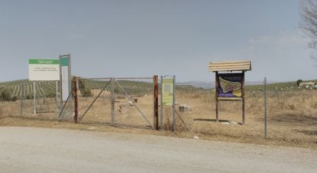 Entrada al recinto arqueologico de Bruñel que ahora será correctamente perimetrado para su protección