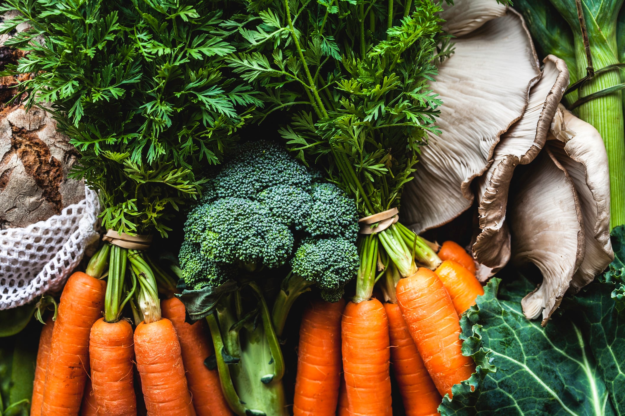 Verduras en una frutería.