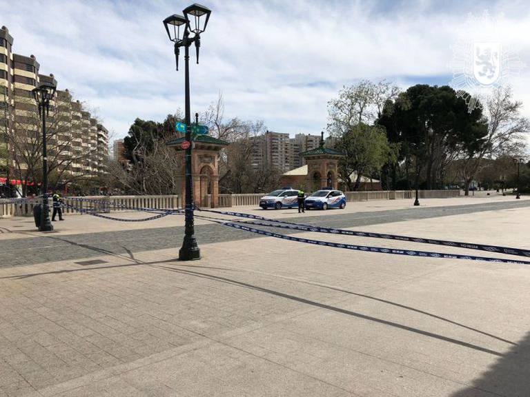 Los parques de Zaragoza se cierran ante la activación del plan municipal de emergencias por fuertes vientos