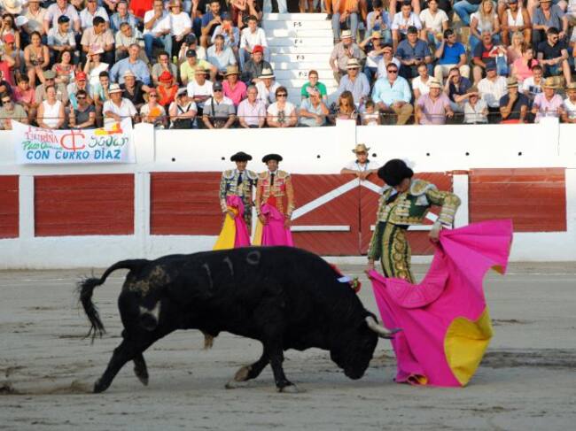 Andres Roca Rey durante su faena en Linares.