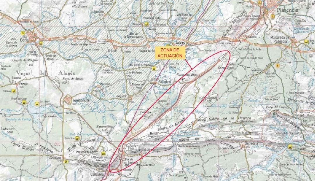 Plano de la zona de actuación