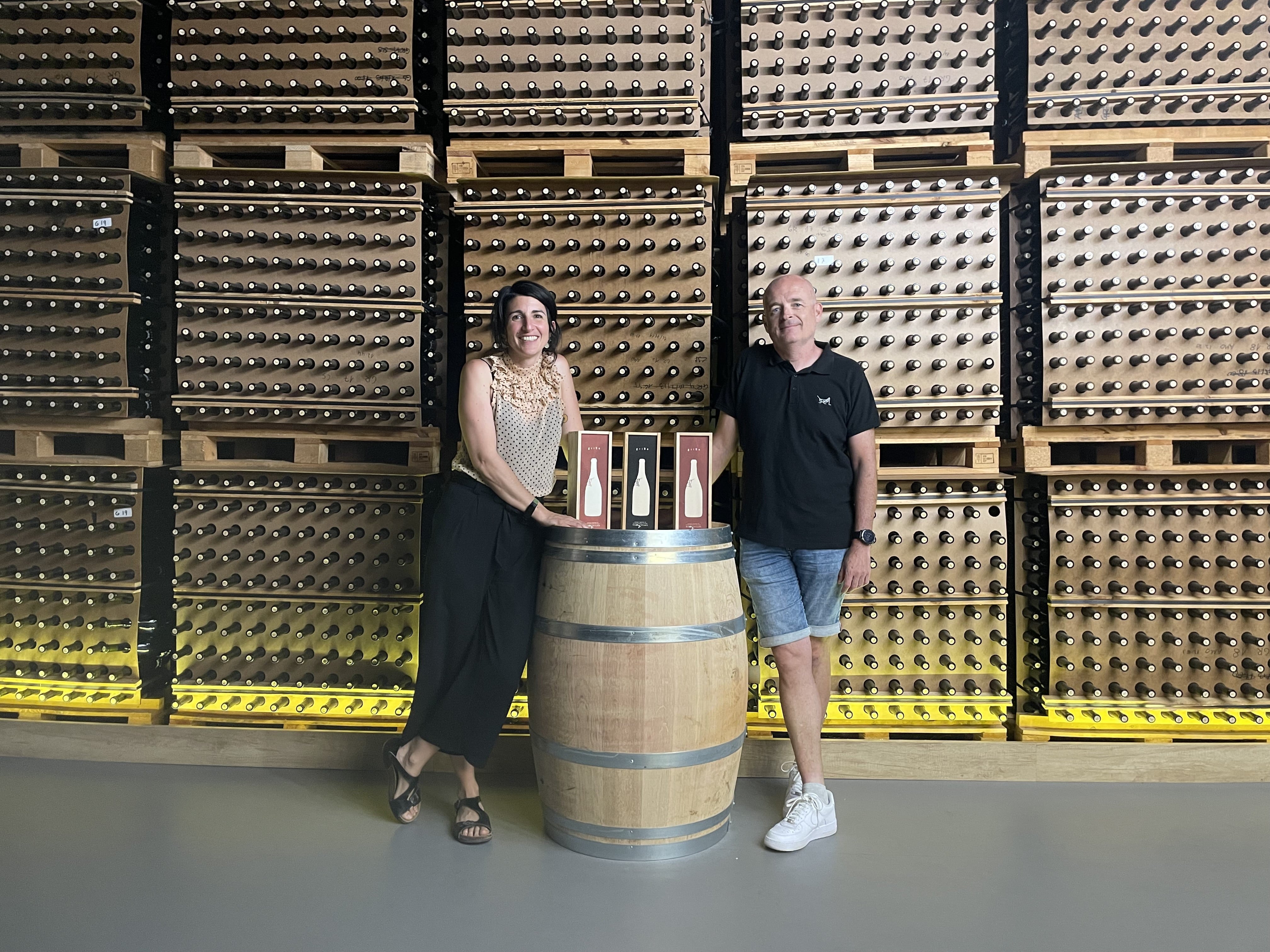 Almudena Bellido y Alberto Santiago de Bodegas El Grillo y la Luna
