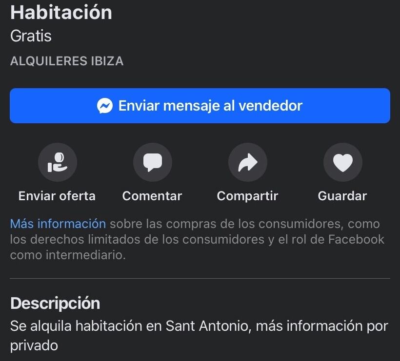 Imagen de uno de los anuncios