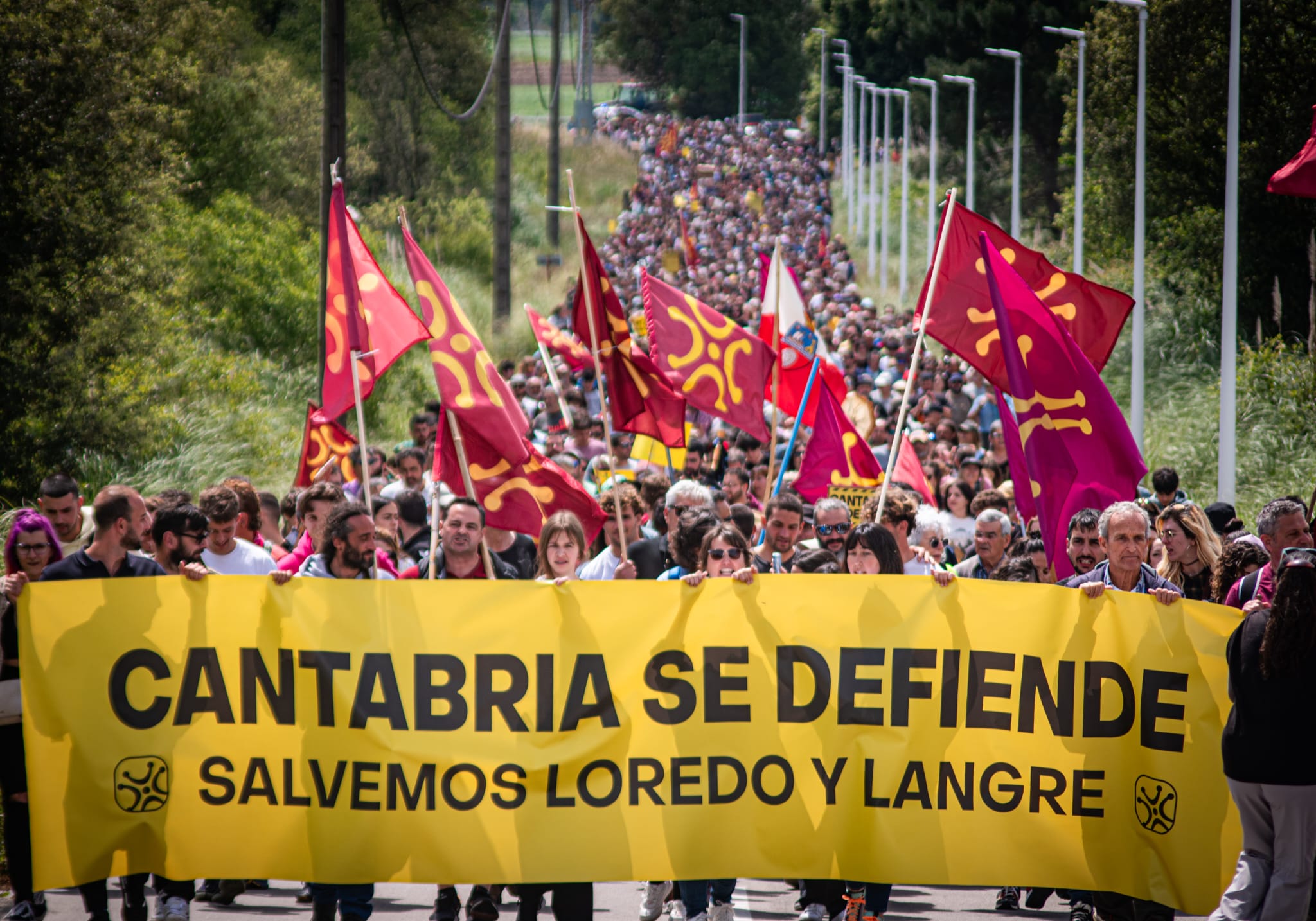 Imagen de las miles de personas que han protestado este sábado.