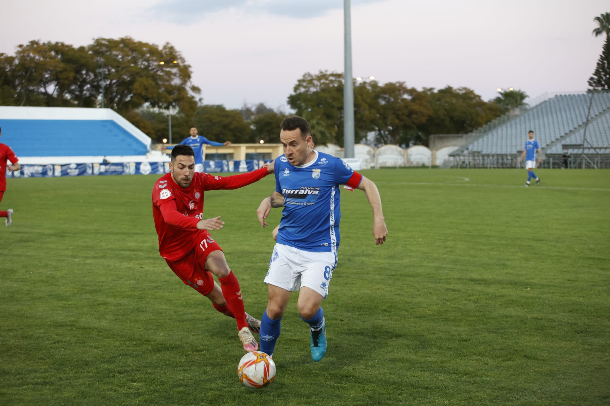 Juanca durante un partido con el Xerez CD esta temporada