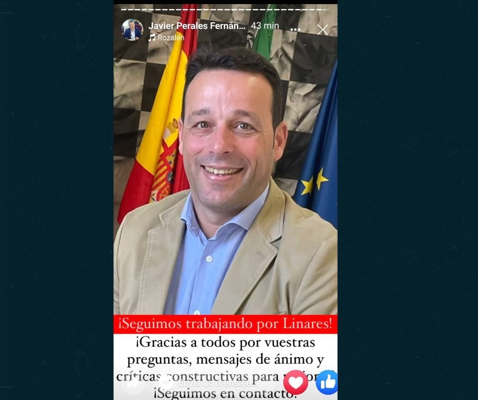 Captura de redes sociales de Javier Perales.