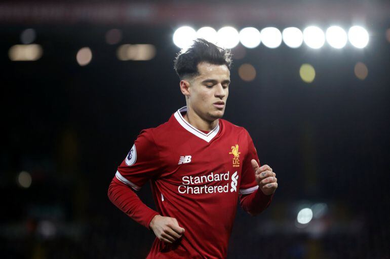 Coutinho, en su último encuentro con la camiseta del Liverpool el pasado 30 de diciembre