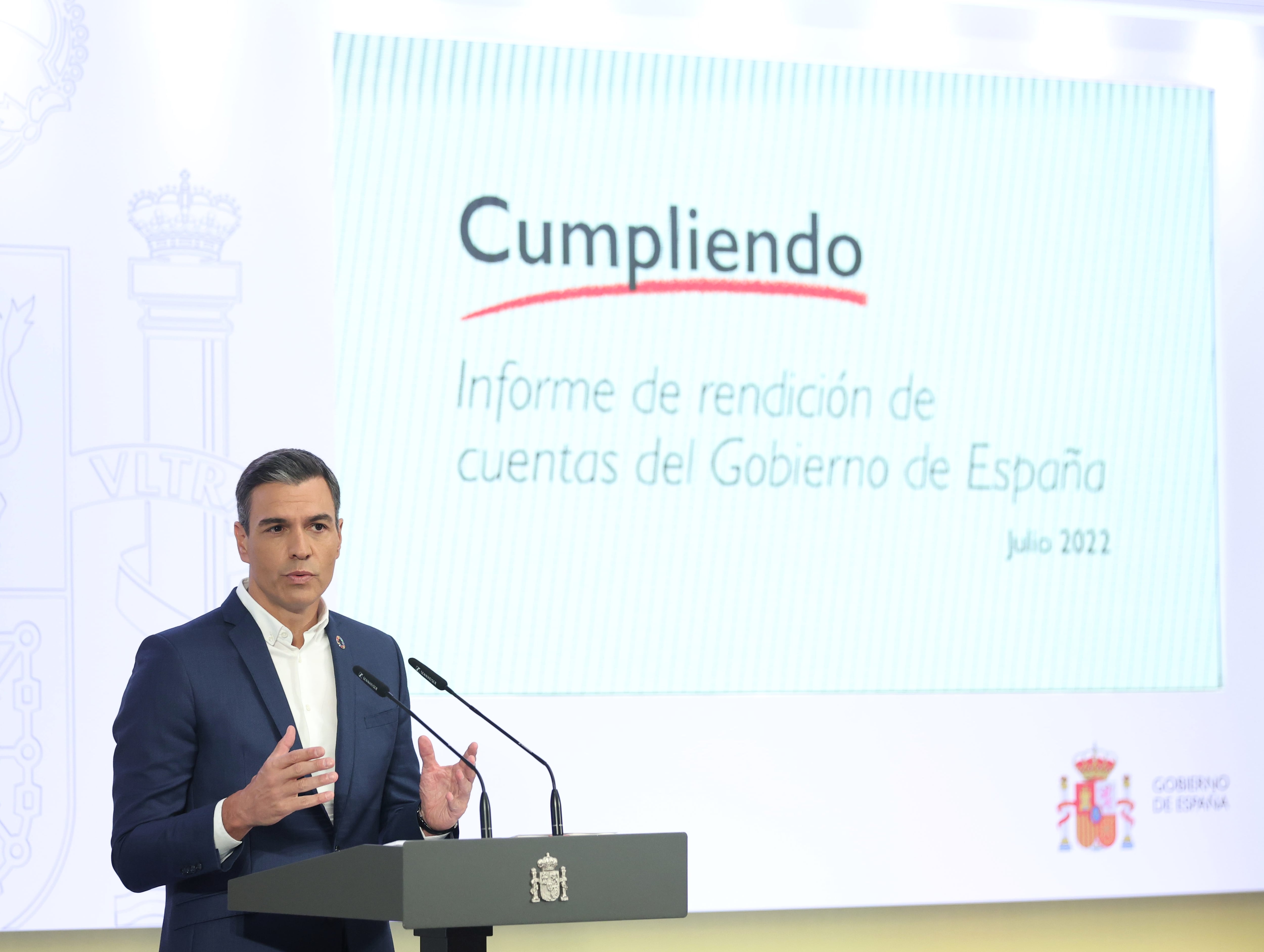 El presidente del Gobierno, Pedro Sánchez, ha hecho hoy balance del curso político.