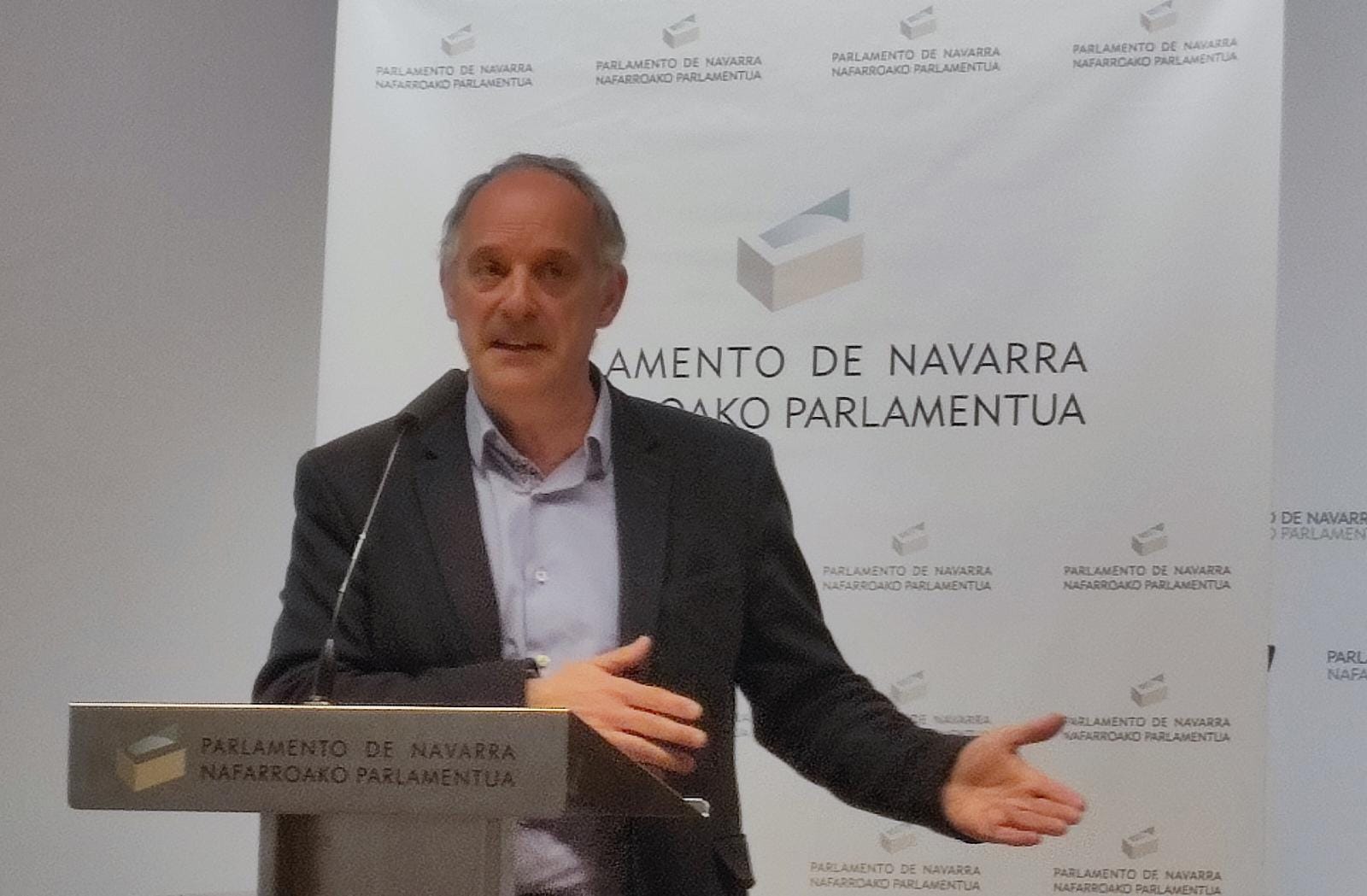Adolfo Araiz, portavoz de EH Bildu en el Parlamento de Navarra.